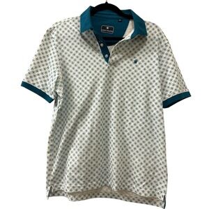 Louis Philippe Golf Leisure Short Sleeve Blue Patterned Polo NWT Men’s M
